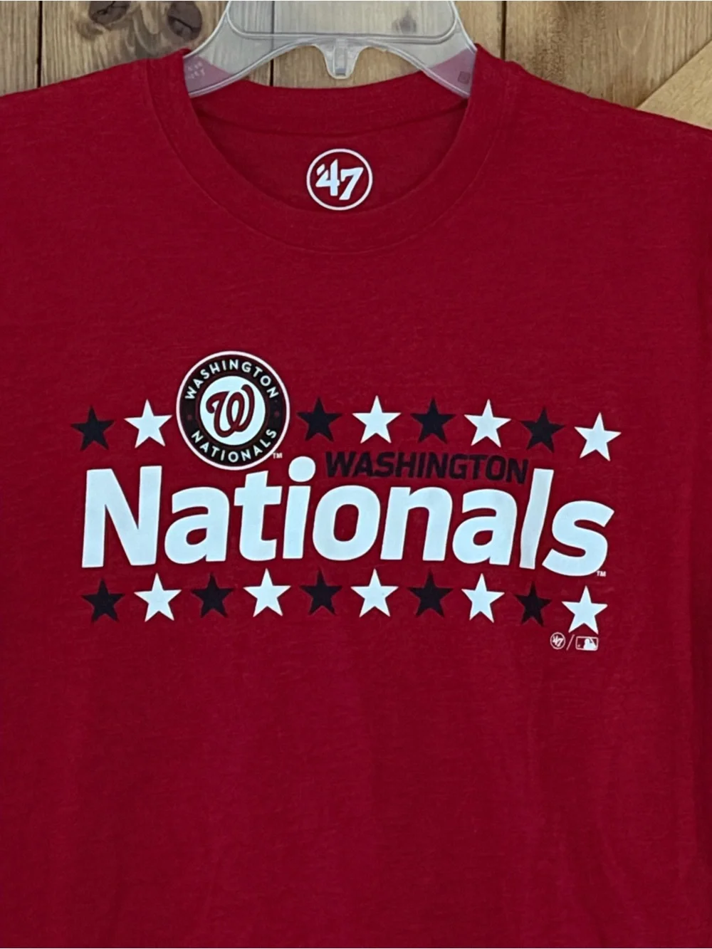 Men's 47 Brand Washington Nationals Red Baseball Tee | Size Small